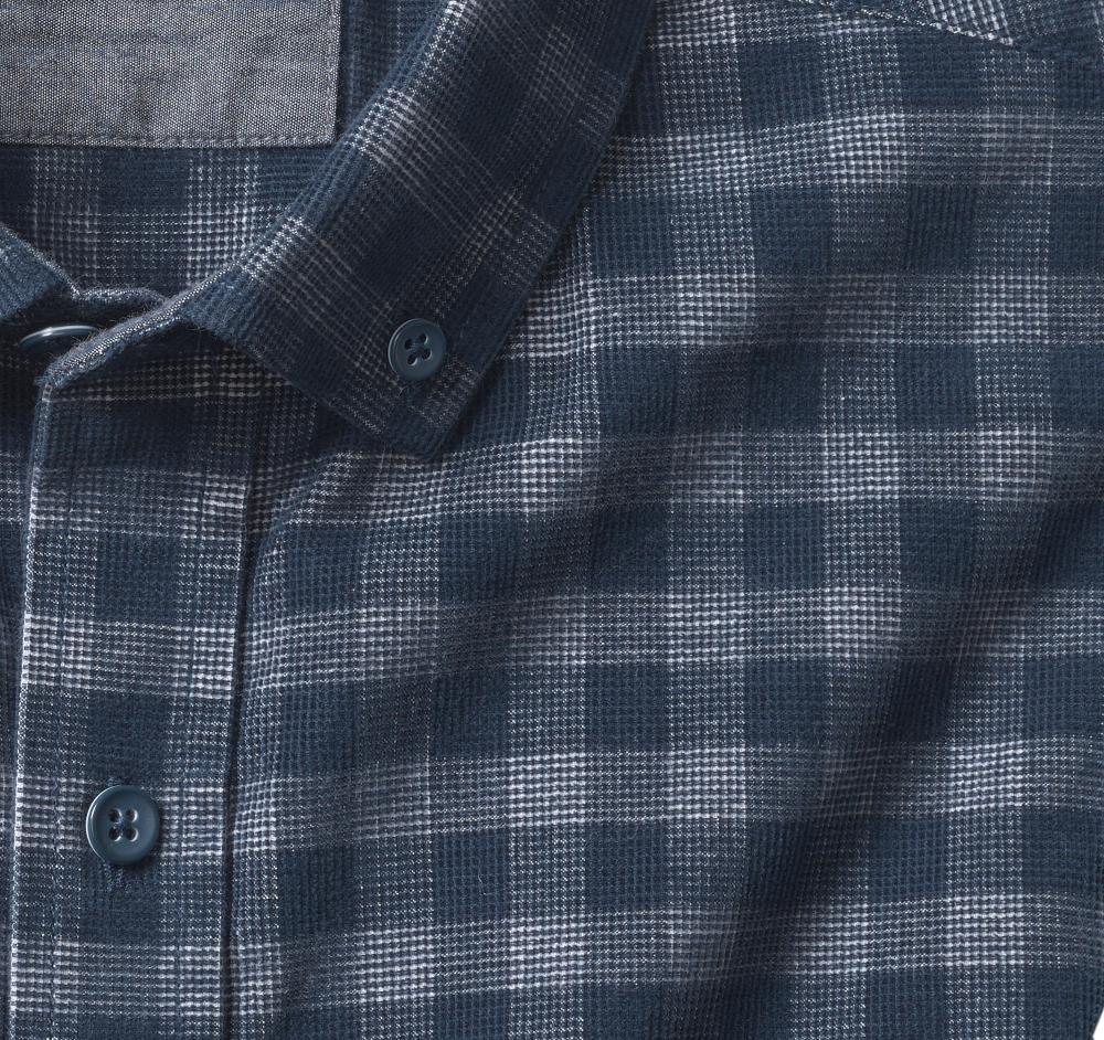 Johnston & Murphy Corduroy Shirt Navy Gingham