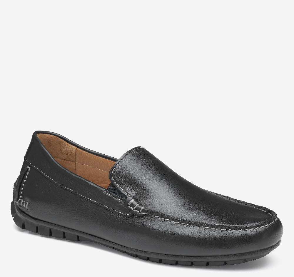 johnston & murphy Cort Moc Venetian Black Full Grain