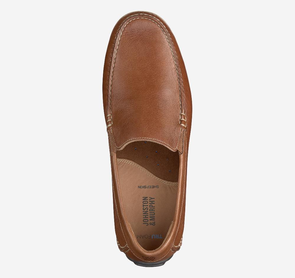Johnston & Murphy Cort Moc Venetian Tan Full Grain
