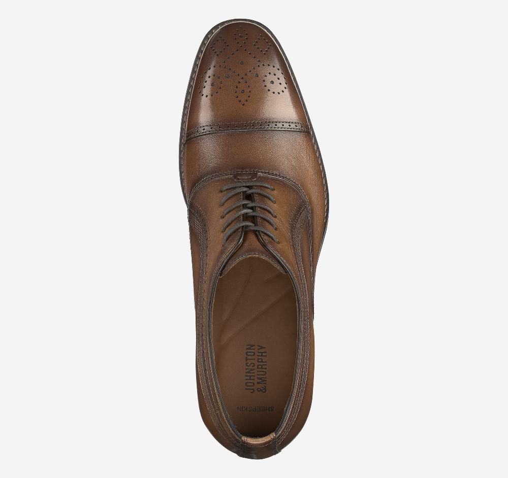 Johnston & Murphy Danridge Cap Toe Tan Full Grain