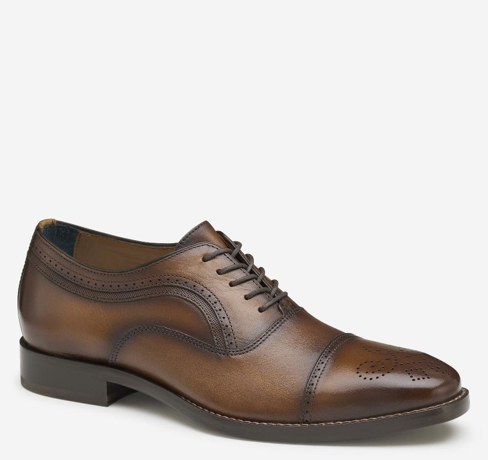 johnston & murphy Danridge Cap Toe Tan Full Grain