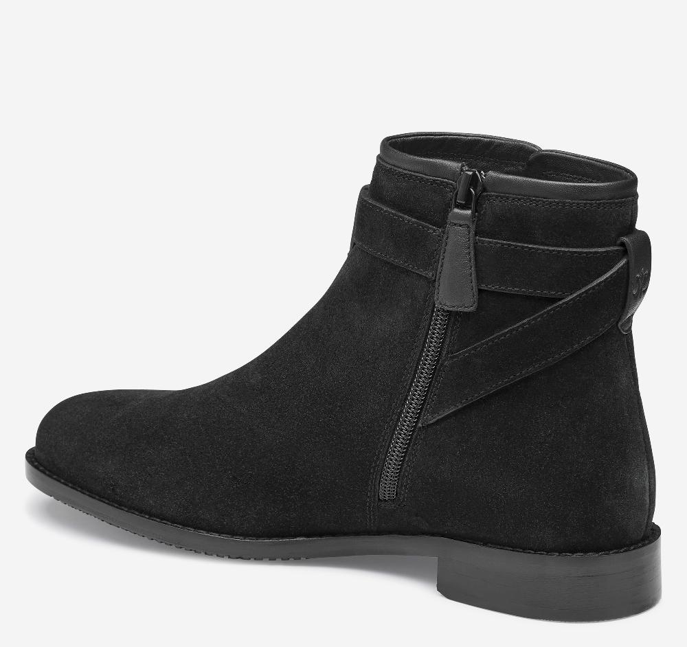 Johnston & Murphy Darby Snap Bootie Black Suede