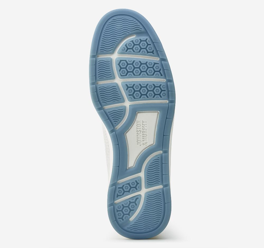 Johnston & Murphy Daxton Knit Lace-Up White Knit