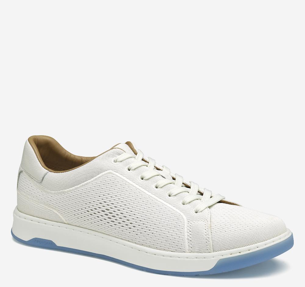 johnston & murphy Daxton Knit Lace-Up White Knit