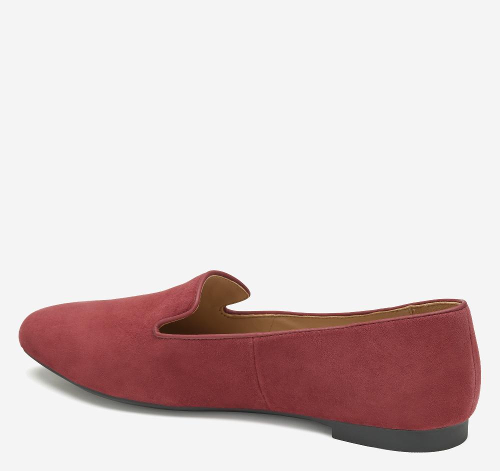 Johnston & Murphy Delanie Loafer Dark Red Kid Suede