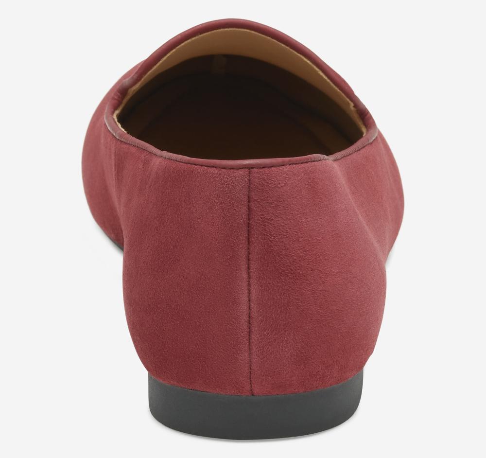 Johnston & Murphy Delanie Loafer Dark Red Kid Suede