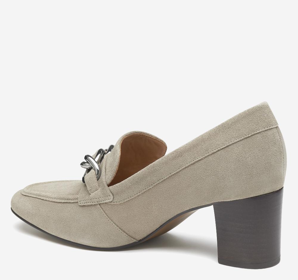 Johnston & Murphy Eleanor Chain Loafer Taupe Suede