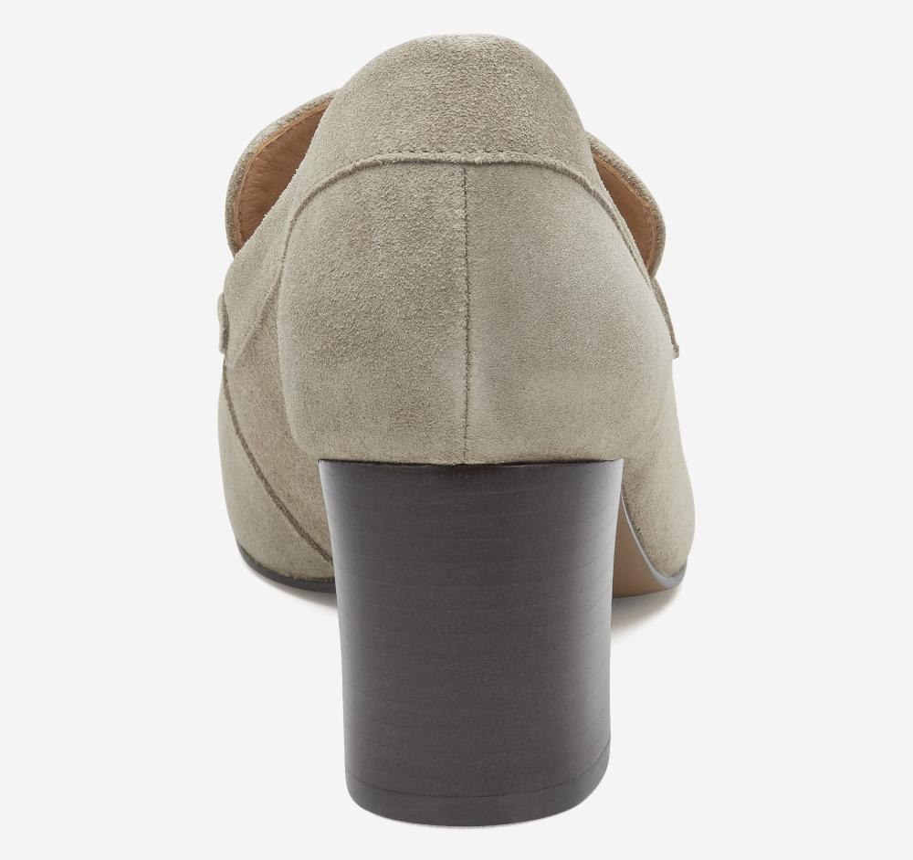 Johnston & Murphy Eleanor Chain Loafer Taupe Suede