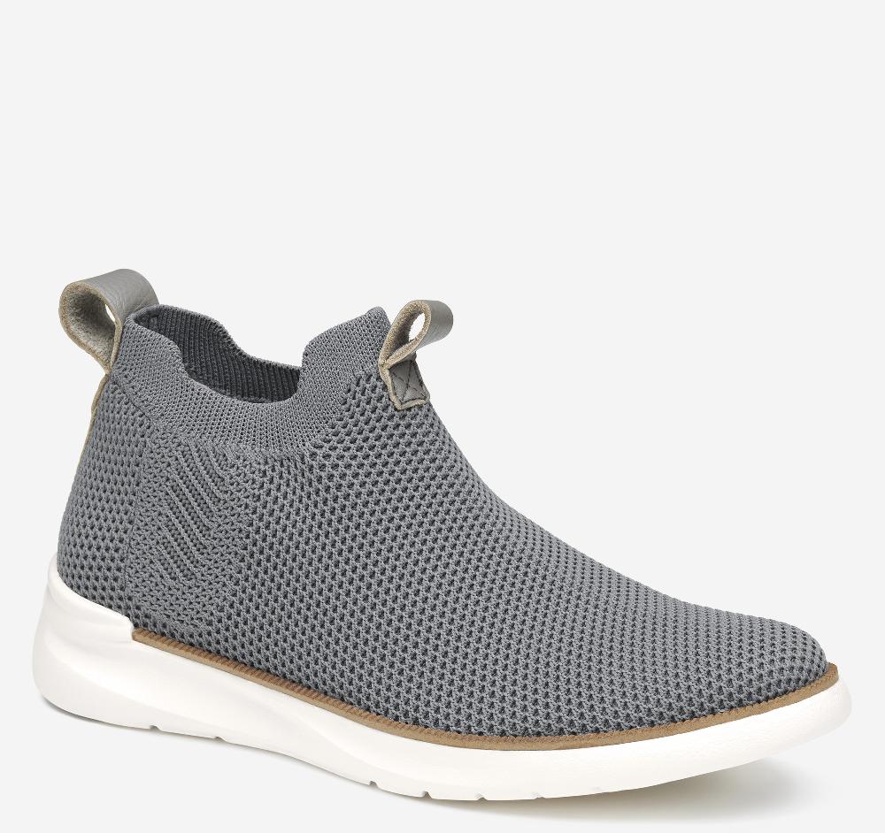 johnston & murphy Emery Knit Chelsea Boot Gray Knit