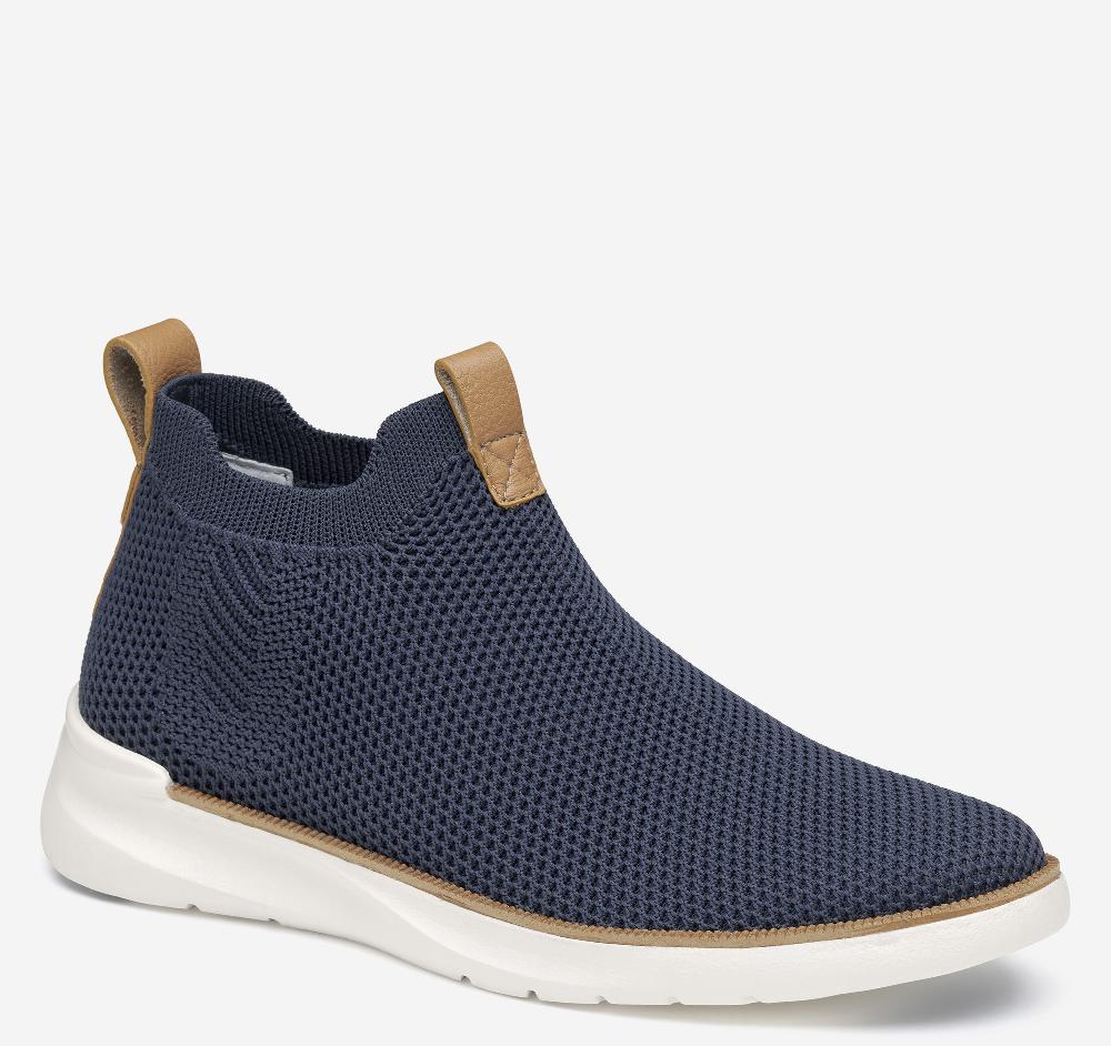 johnston & murphy Emery Knit Chelsea Boot Navy Knit