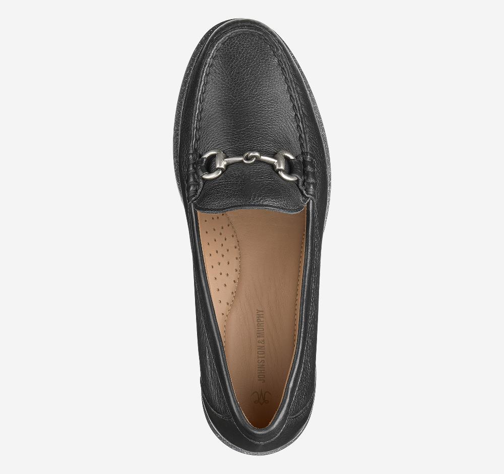 Johnston & Murphy Emmalynn Bit Loafer Black Calfskin