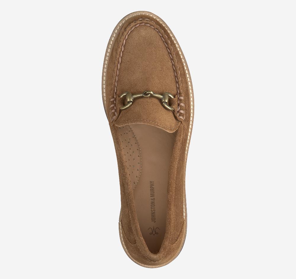 Johnston & Murphy Emmalynn Bit Loafer Whiskey Suede