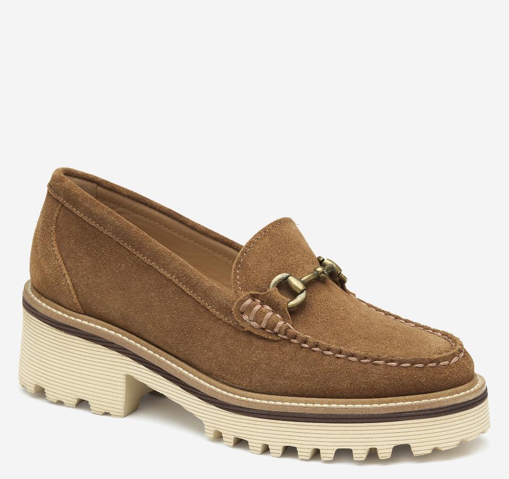 Johnston & Murphy Emmalynn Bit Loafer Whiskey Suede