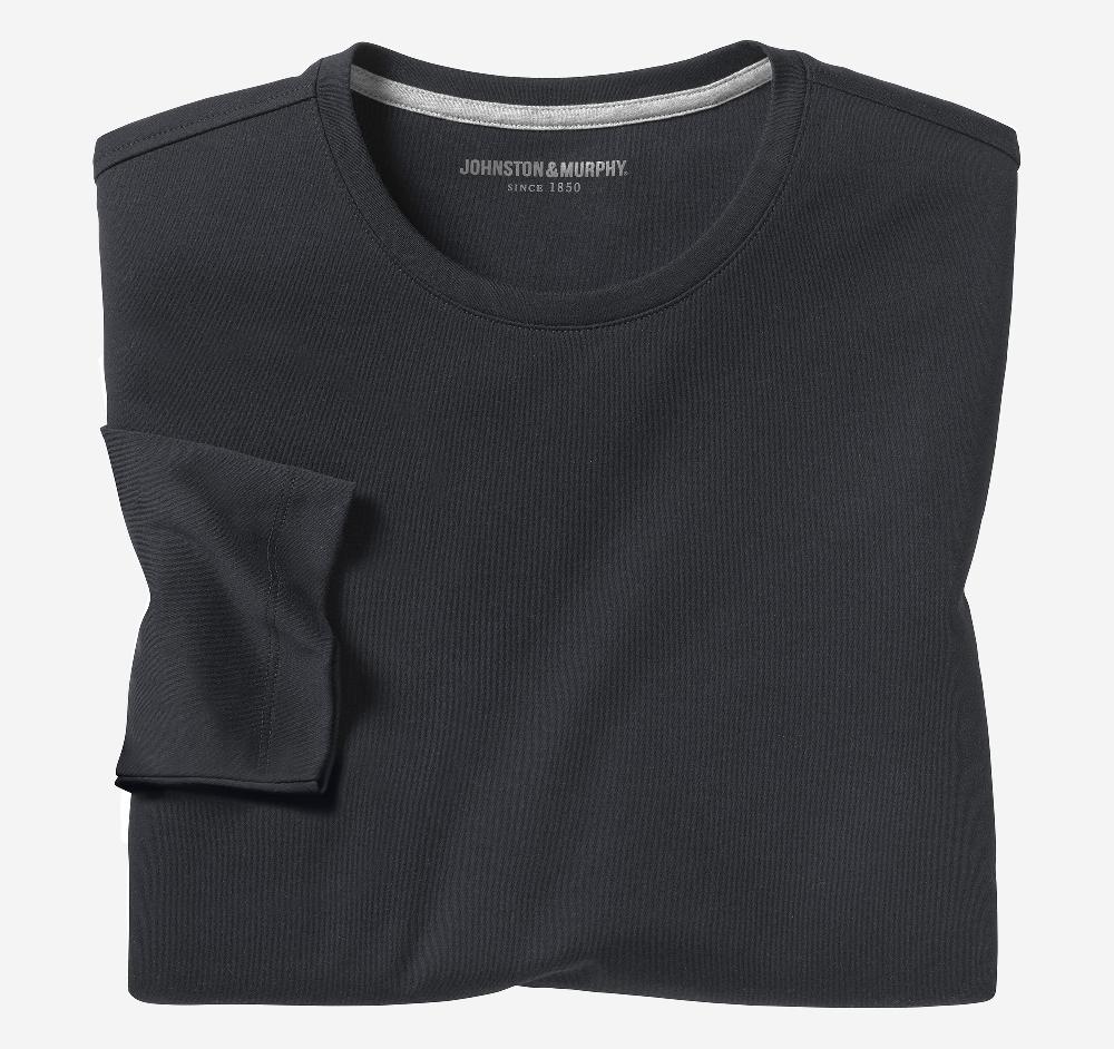 johnston & murphy Essential Long-Sleeve Tee Black