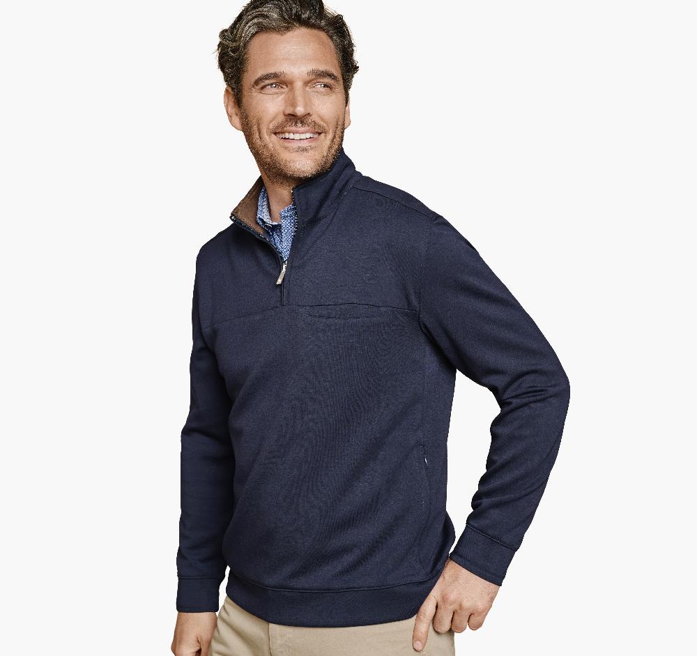 johnston & murphy Essential Quarter-Zip Navy