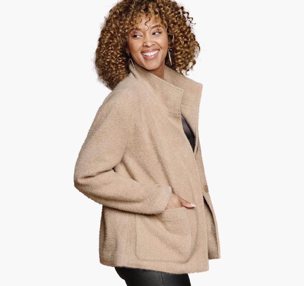 johnston & murphy Eyelash Jacket Camel