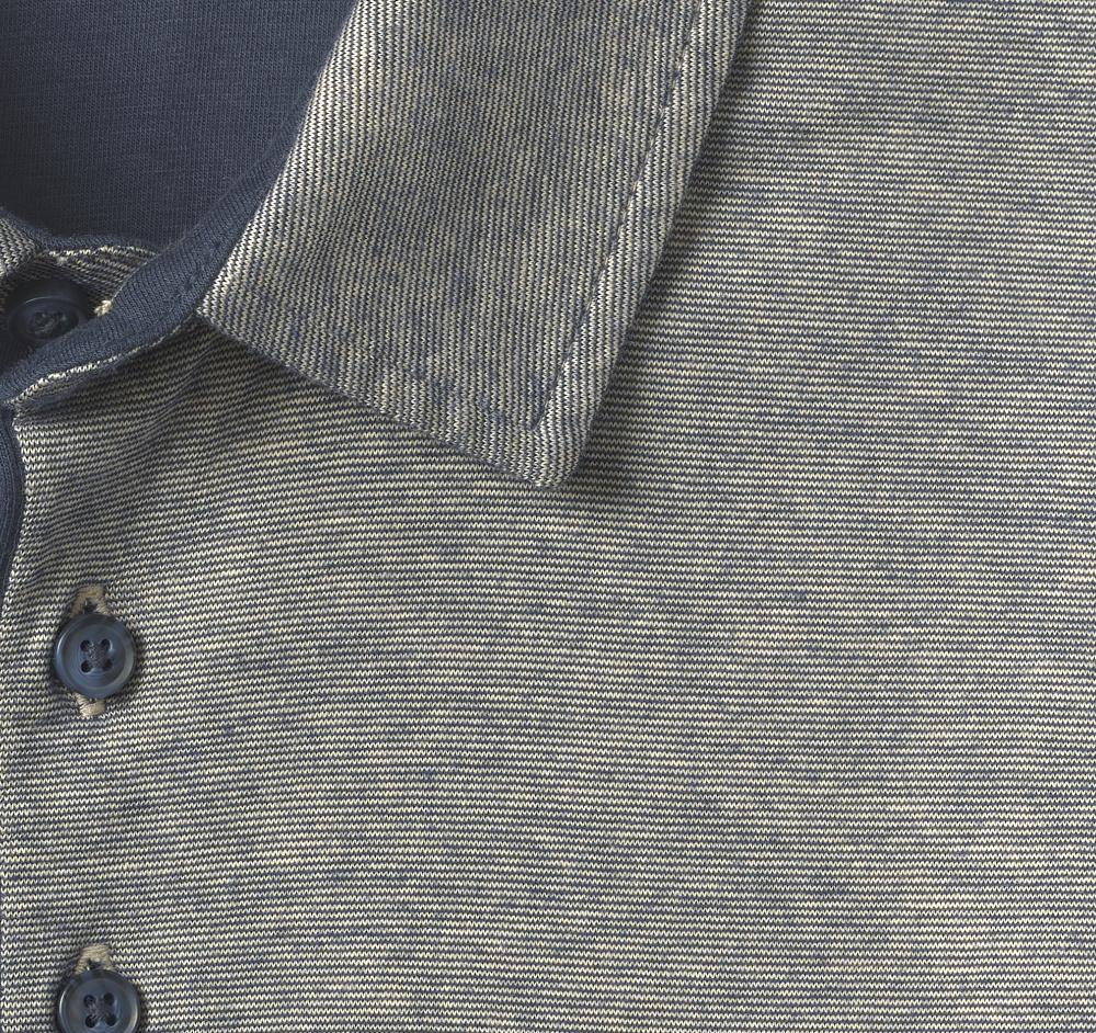 Johnston & Murphy Fine Stripe Polo Tan