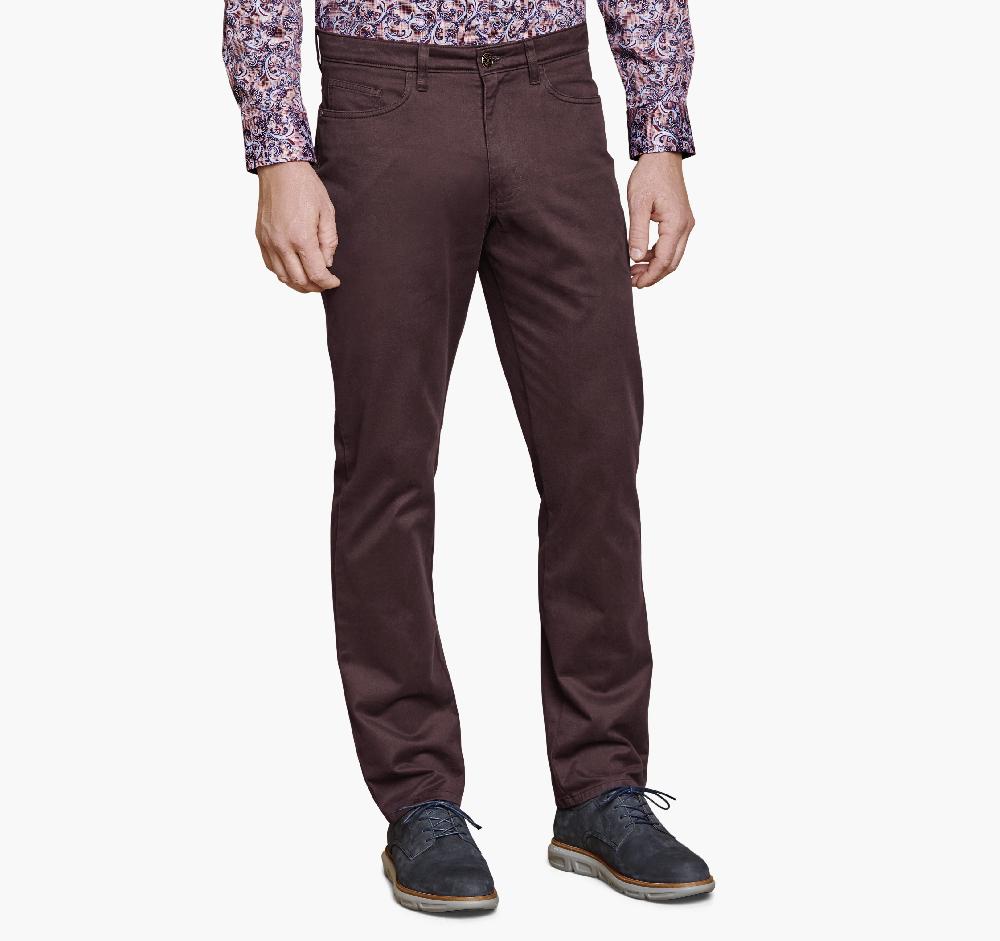 johnston & murphy Five-Pocket Pants Burgundy