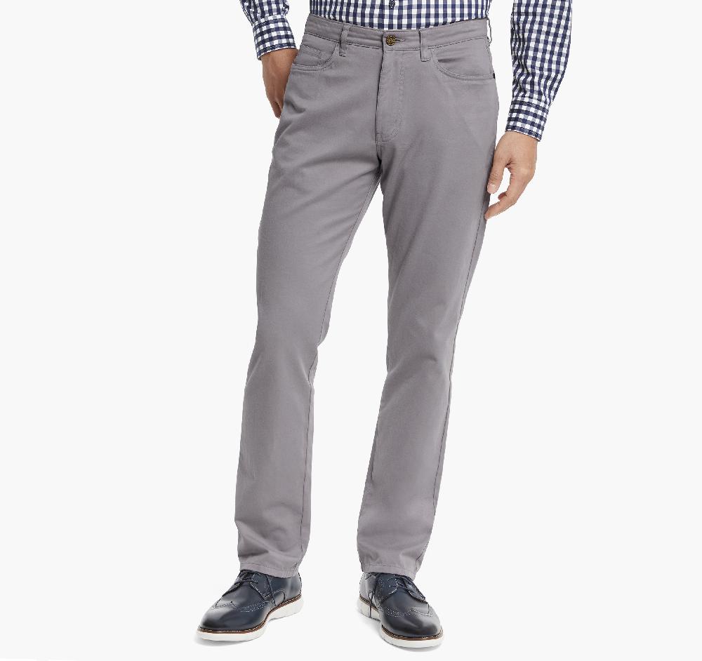 johnston & murphy Five-Pocket Pants Light Gray