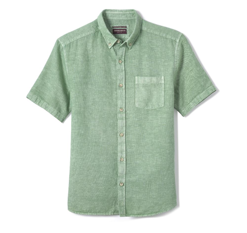Johnston & Murphy Garment Dyed Shirt Green