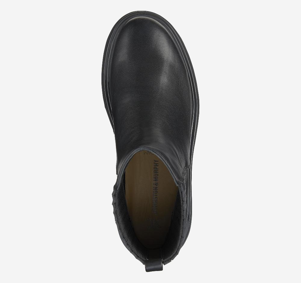 Johnston & Murphy Gianna Gore Boot Black Full Grain