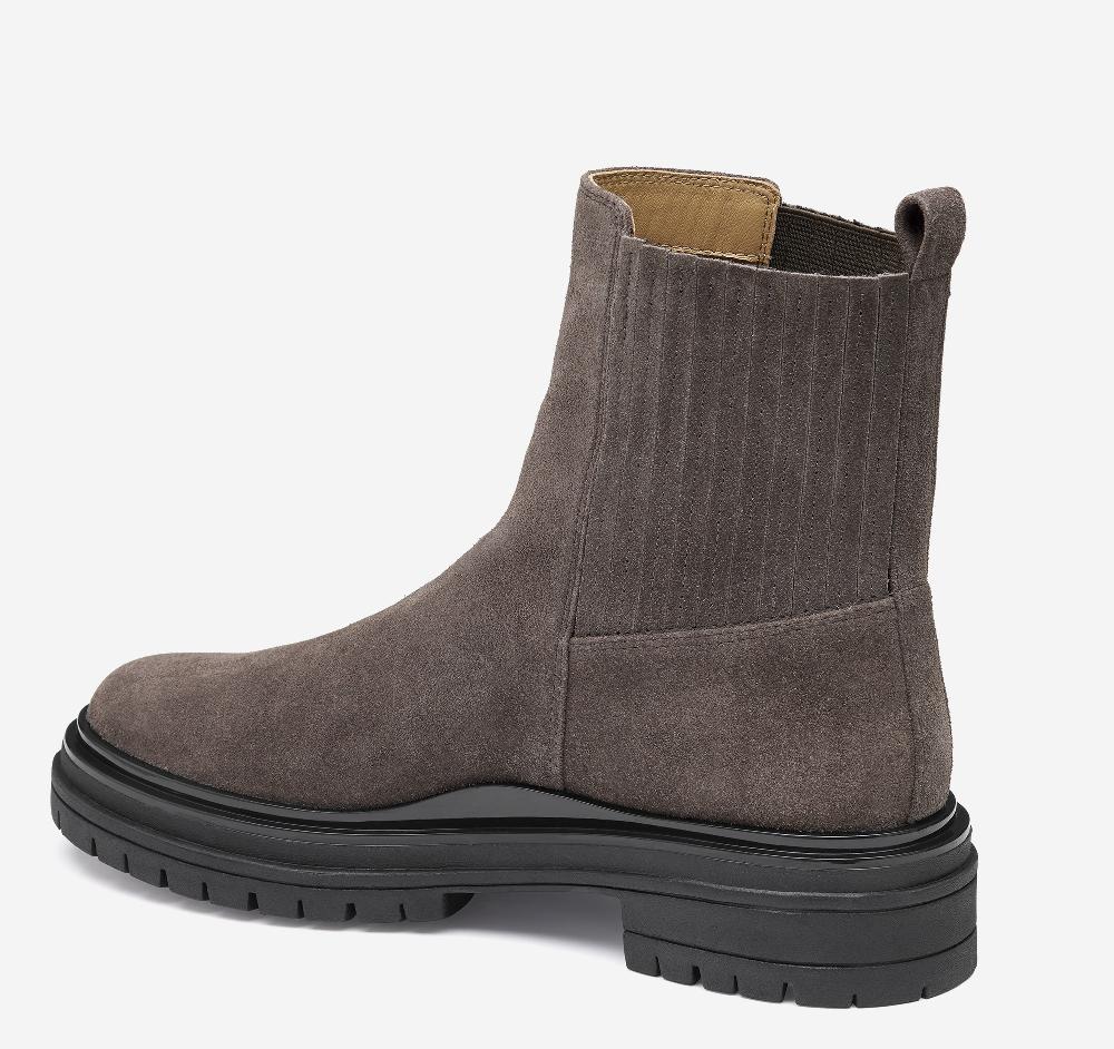 Johnston & Murphy Gianna Gore Boot Dark Gray Suede