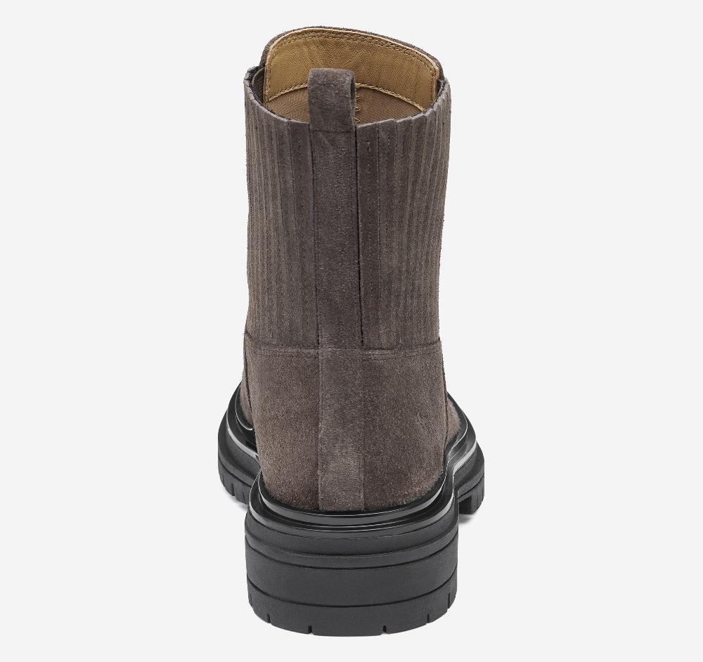 Johnston & Murphy Gianna Gore Boot Dark Gray Suede