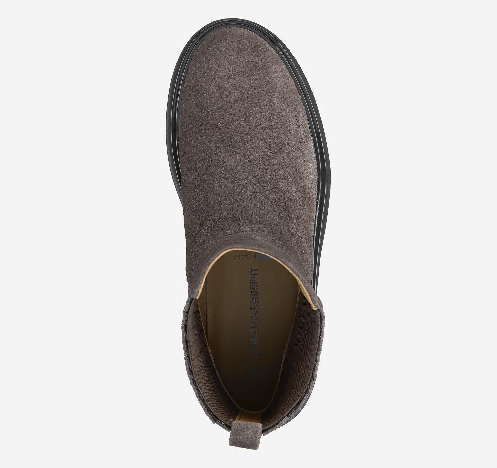 Johnston & Murphy Gianna Gore Boot Dark Gray Suede