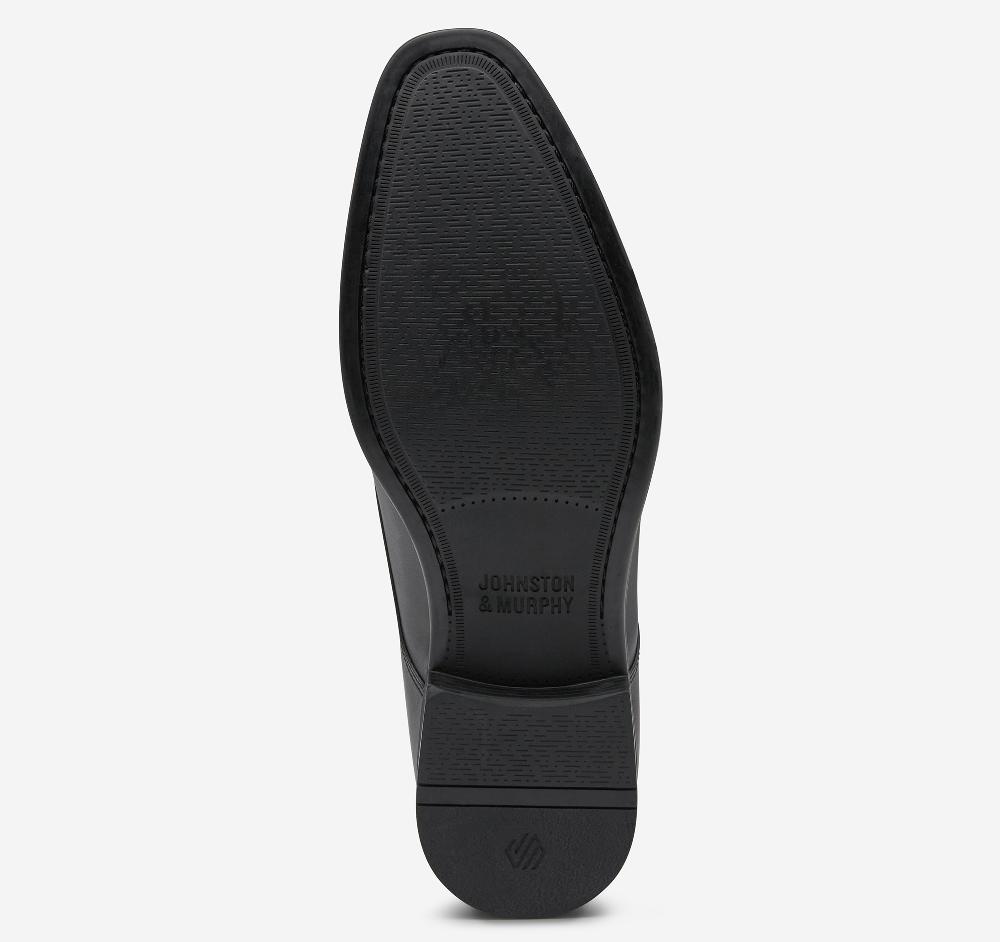 Johnston & Murphy Gibbons Cap Toe Black Full Grain