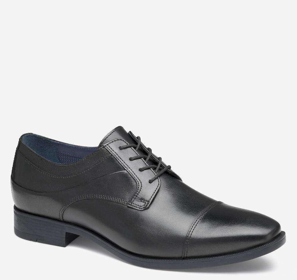 johnston & murphy Gibbons Cap Toe Black Full Grain