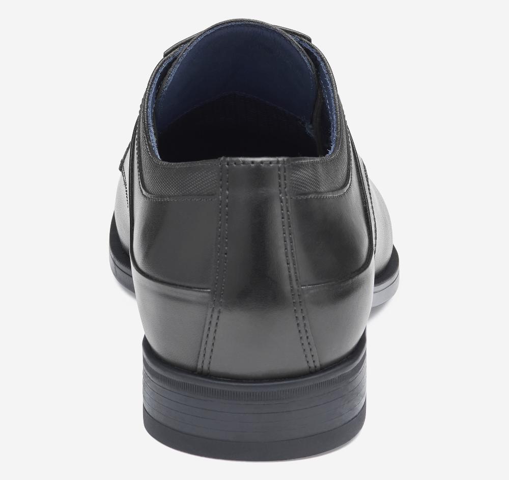 Johnston & Murphy Gibbons Plain Toe Black Full Grain