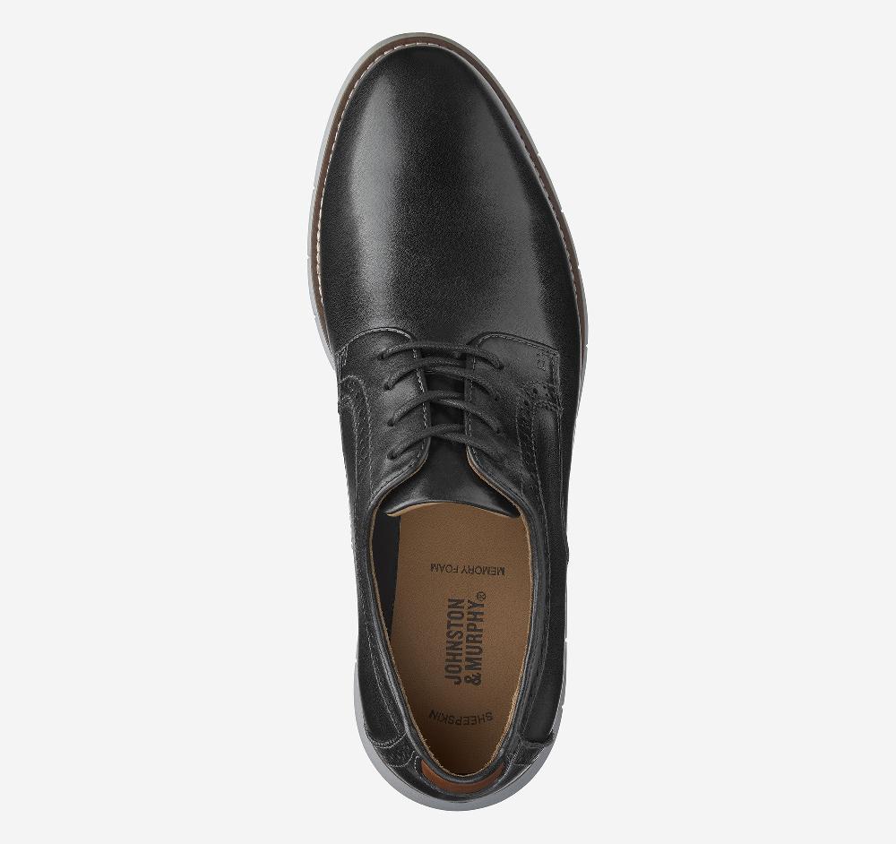 Johnston & Murphy Holden Plain Toe Black Full Grain