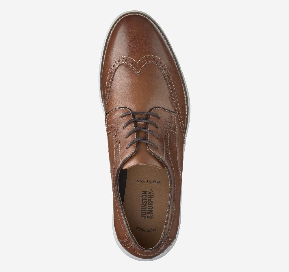 Johnston & Murphy Holden Wingtip Tan Full Grain
