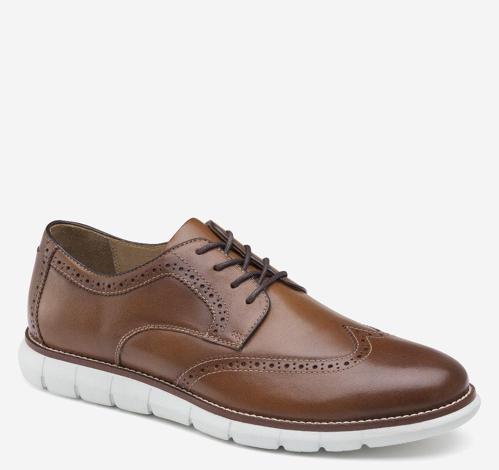johnston & murphy Holden Wingtip Tan Full Grain
