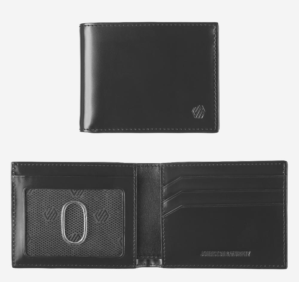 johnston & murphy Hudson Billfold Black Brush-Off