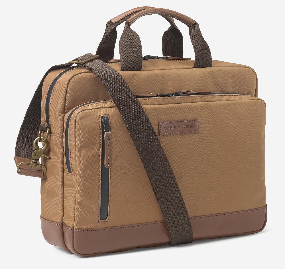 Johnston & Murphy Hudson Waterproof Briefcase Cognac
