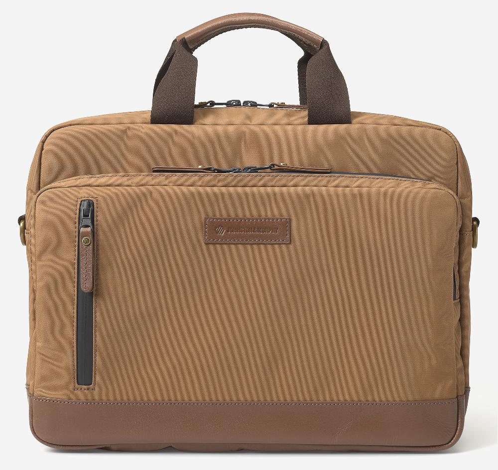 johnston & murphy Hudson Waterproof Briefcase Cognac