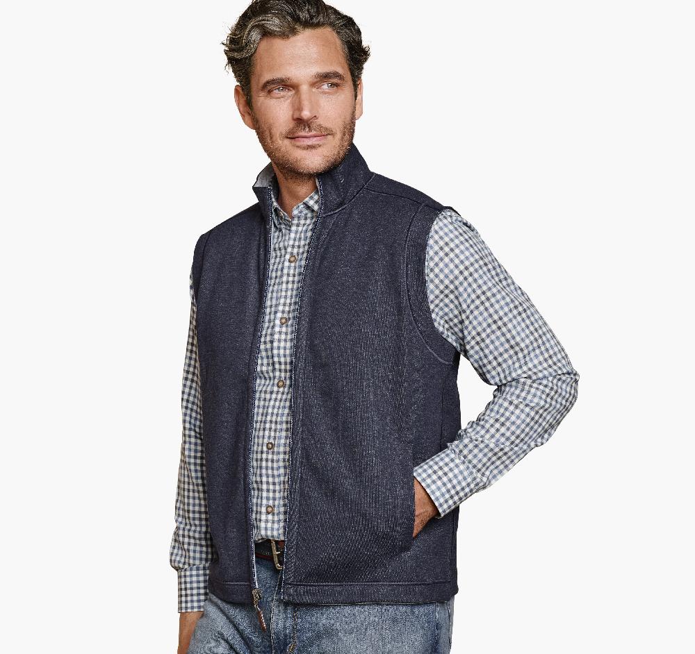 johnston & murphy Icon Reversible Vest Navy/Storm
