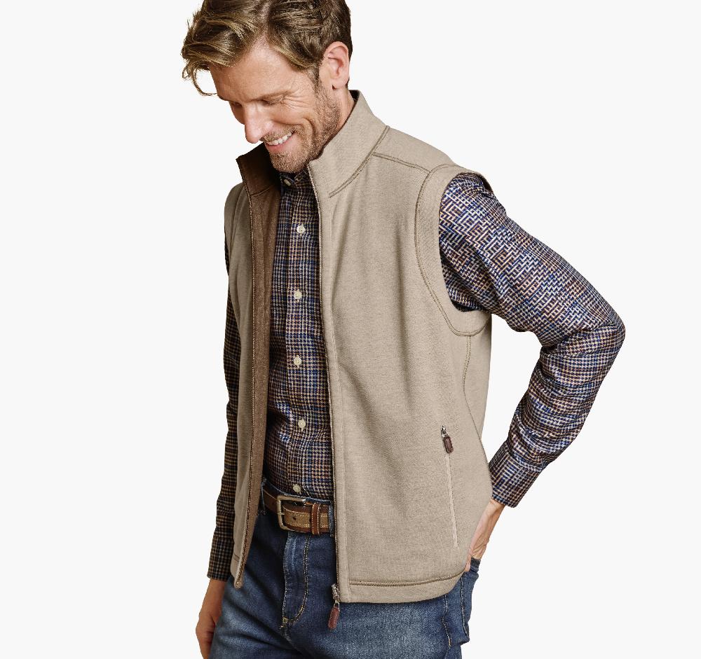 Johnston & Murphy Icon Reversible Vest Rust/Oatmeal