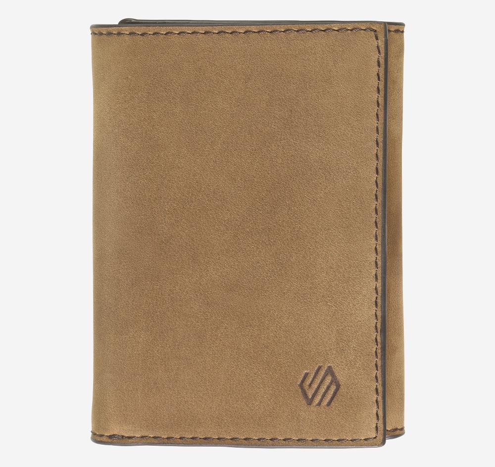 Johnston & Murphy Jackson Trifold Wallet Tan Oiled