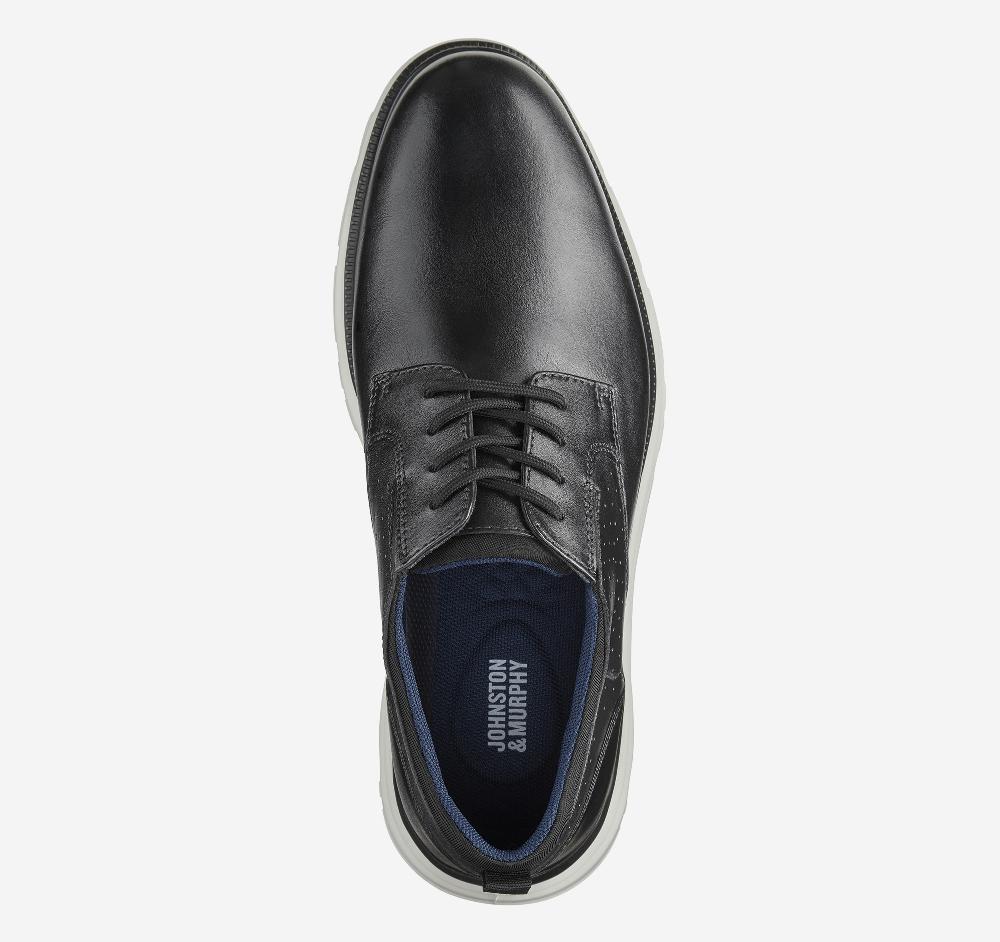 Johnston & Murphy Jenkins Plain Toe Black Full Grain