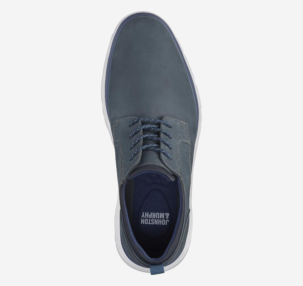 Johnston & Murphy Jenkins Plain Toe Navy Nubuck