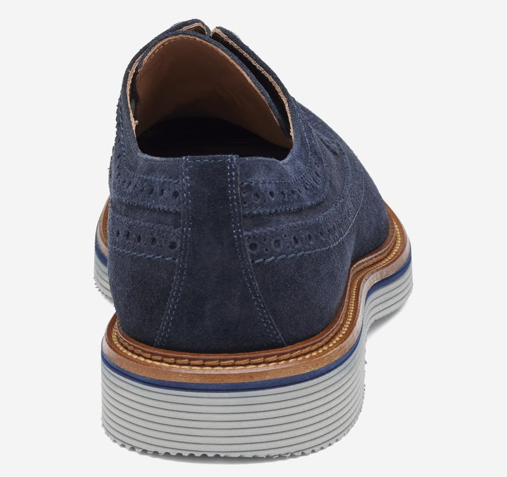 Johnston & Murphy Jenson Longwing Navy Suede