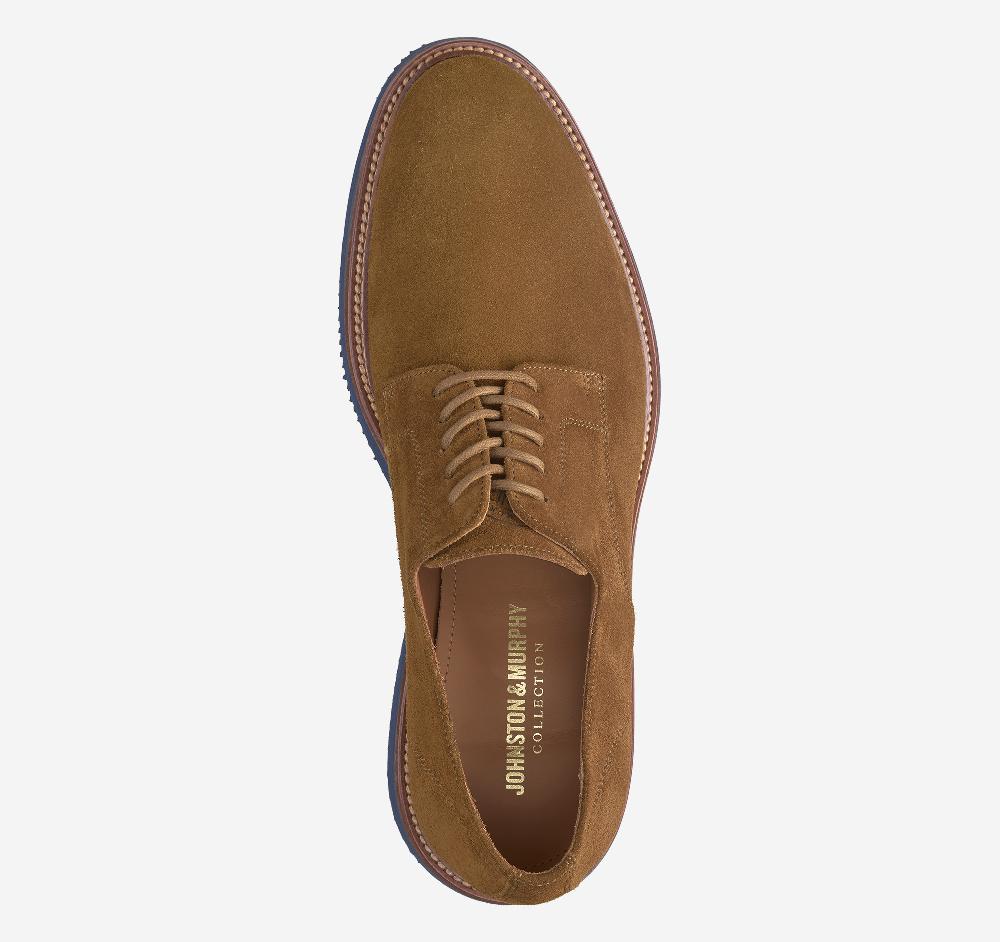 Johnston & Murphy Jenson Plain Toe Snuff Suede