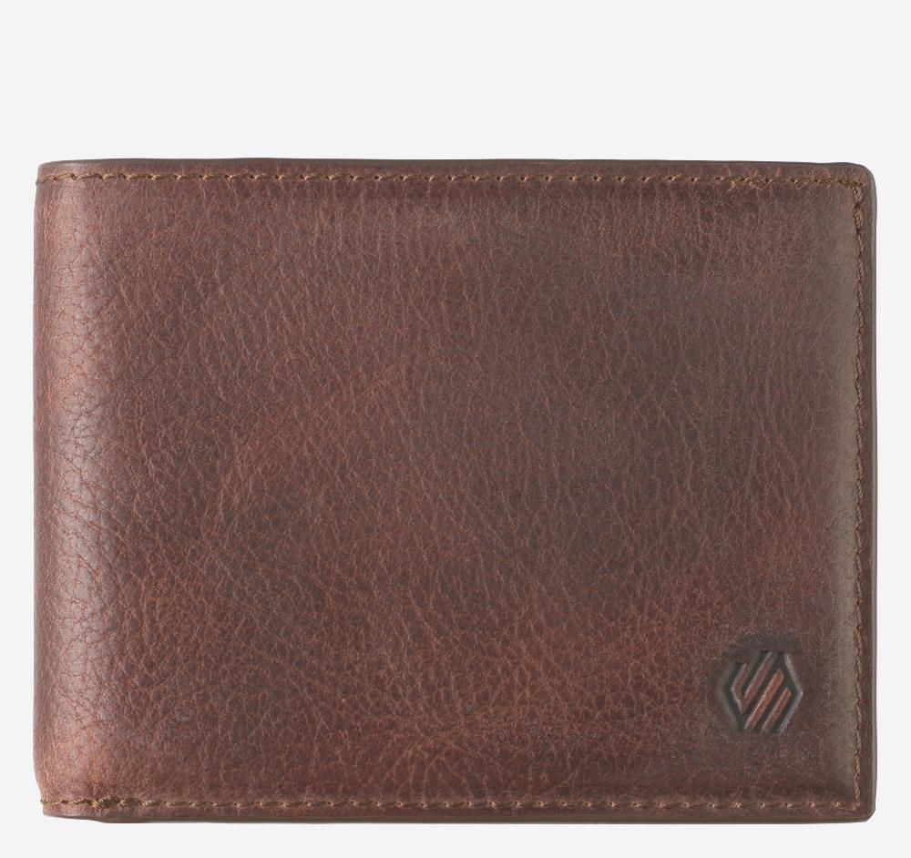 Johnston & Murphy Kingston Billfold Wallet Mahogany