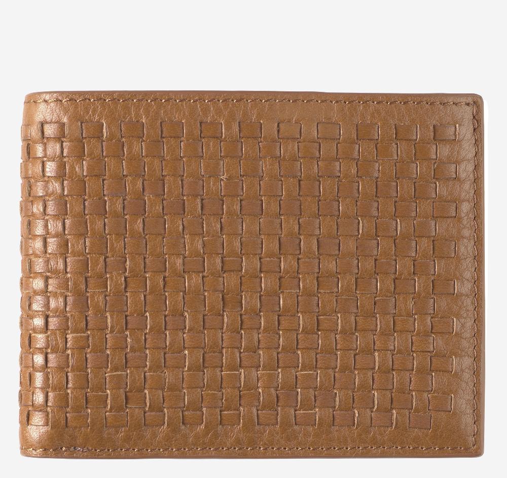 Johnston & Murphy Kingston Woven Billfold Brown