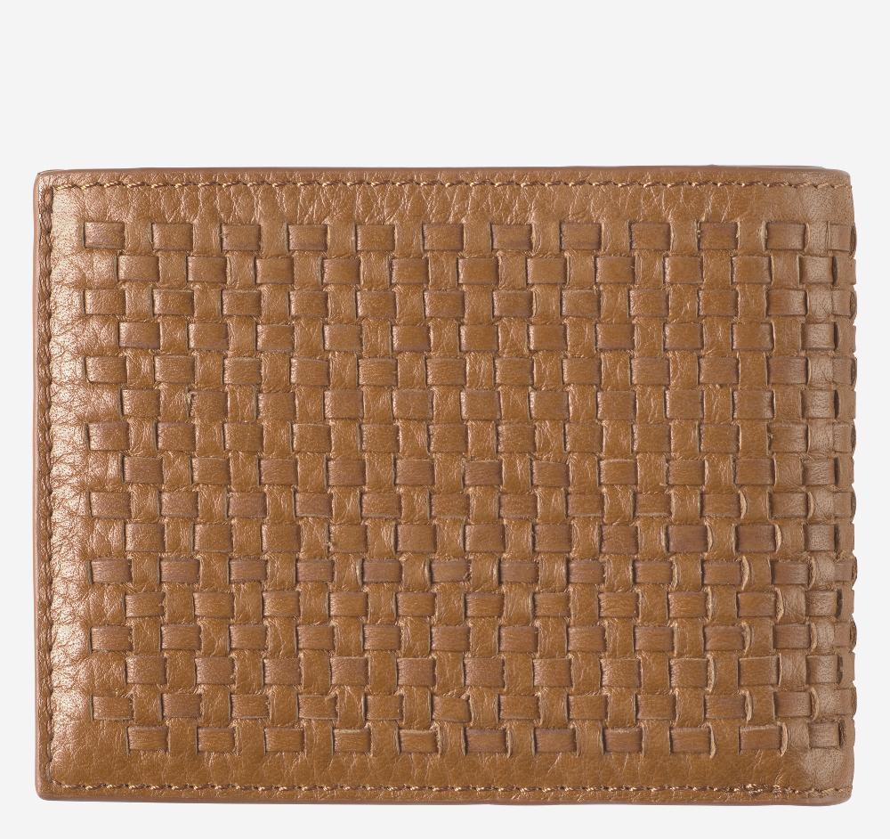 Johnston & Murphy Kingston Woven Billfold Brown