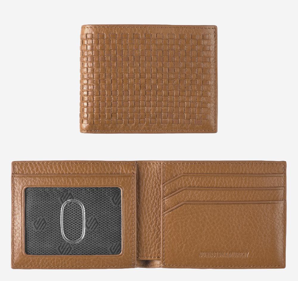 johnston & murphy Kingston Woven Billfold Brown
