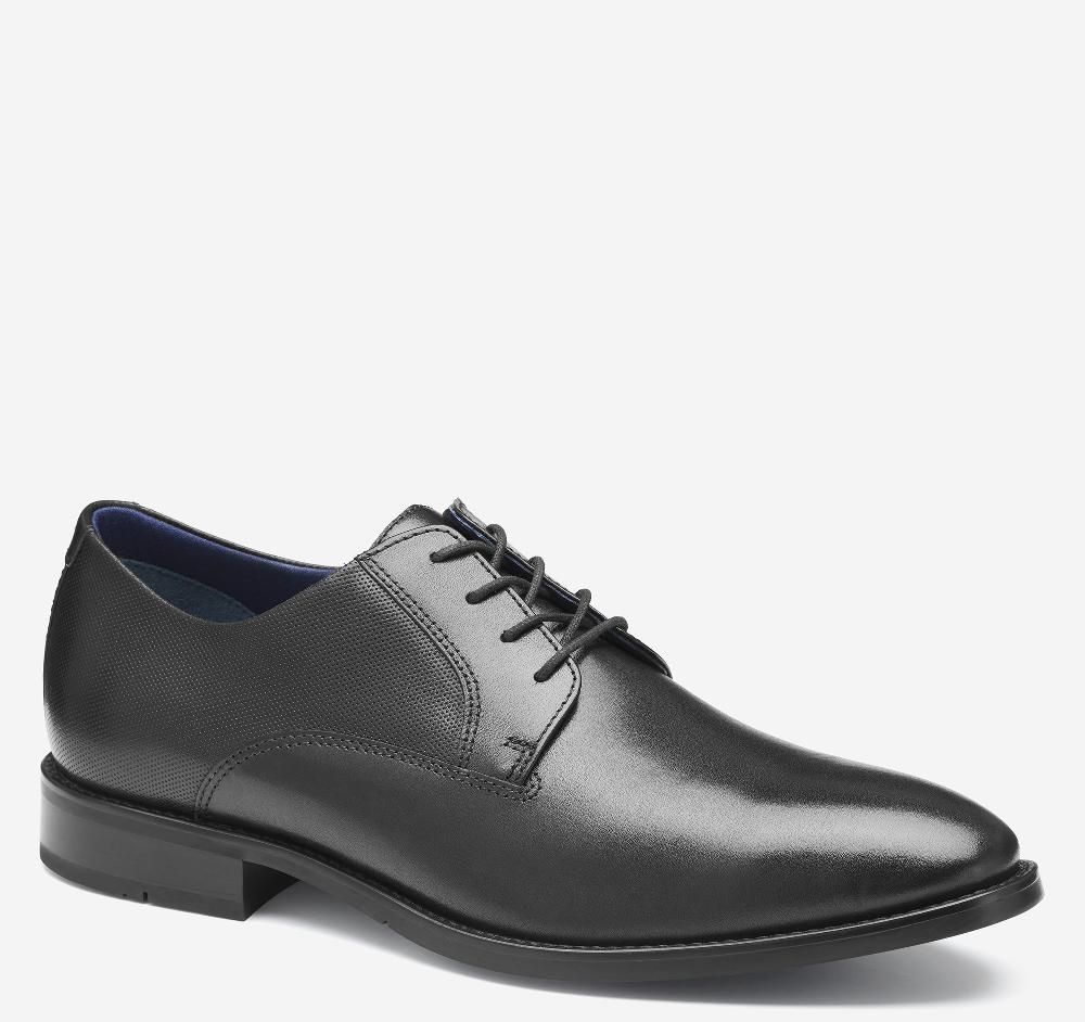 johnston & murphy Landry Plain Toe Black Full Grain