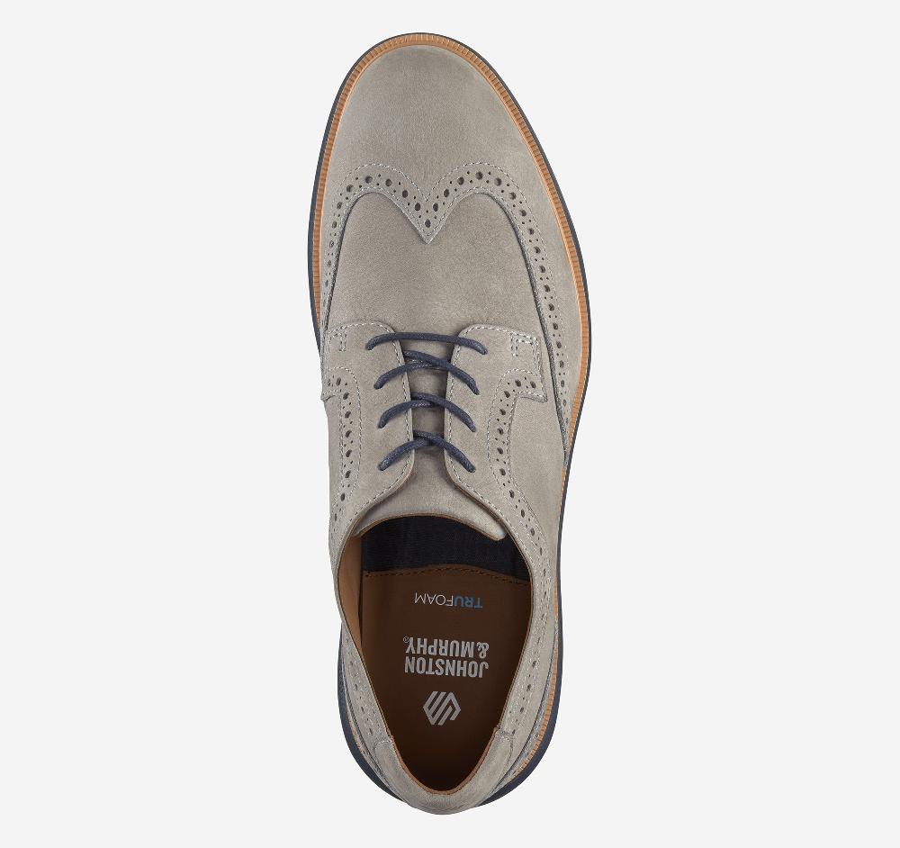 Johnston & Murphy Larkin Wingtip Gray Nubuck